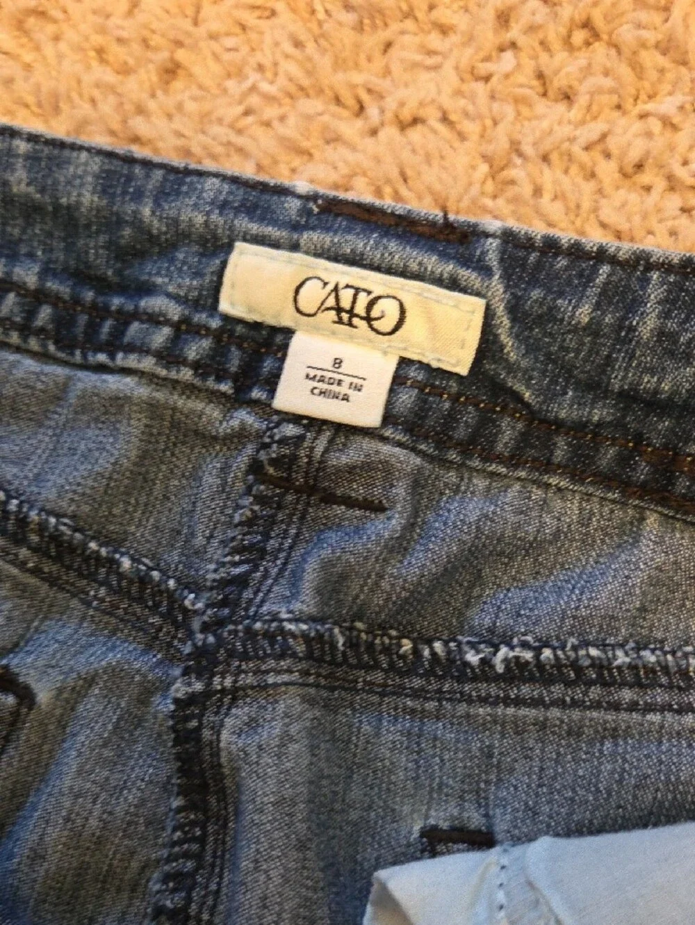 Cato Blue Denim Skirt with Faded Wash
